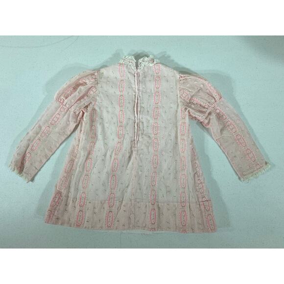 Winnie The‎ Pooh Girls Dress Size 6 Pink Embroidered Gauze Lined Vintage READ - Picture 8 of 13
